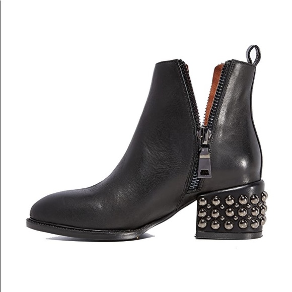 Studded Heel Zip Booties - Picture 2 of 8
